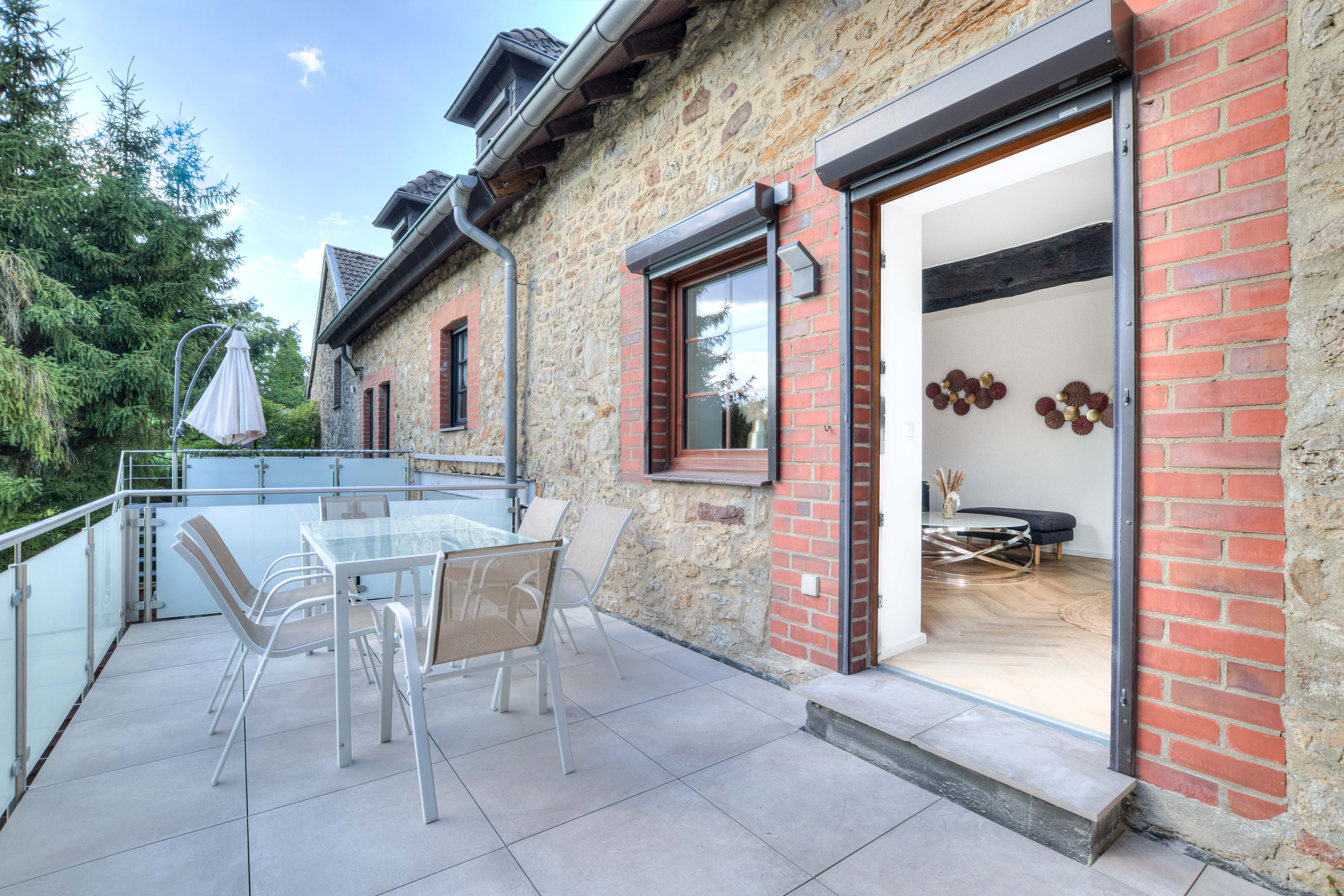 Zweistöckiges Airbnb Stolberg Schlafzimmer